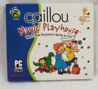 Caillou MAGIC PLAYHOUSE - KIDS Ages 2-6 Educational PC Game - BRAND NEW XP COMP. - Image 1 of 3