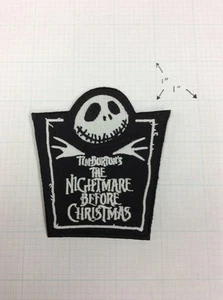 Nightmare Before Christmas Tombstone Patch Iron On Applique Gothic Punk Horror - Picture 1 of 1