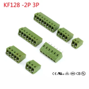 Conector de terminal KF128 2P 3P paso 5,0 mm bloque atornillado PCB 300V 10A - Imagen 1 de 4