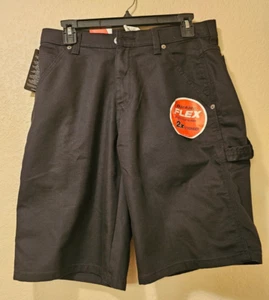 Dickies Flex Carpenter Shorts Mens 30W Black Outdoors Work Wear Pocket (12) - Picture 1 of 3