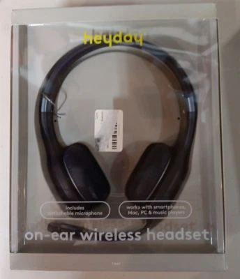Heyday Wireless Bluetooth 5.0 On-Ear Headphones w/ Detachable Microphone #3058 - Image 1 of 3