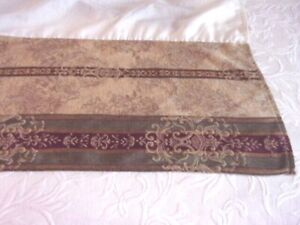 Croscill Town & Country Burgundy, Olive, Gold Damask Print King Bed Skirt/Shams-