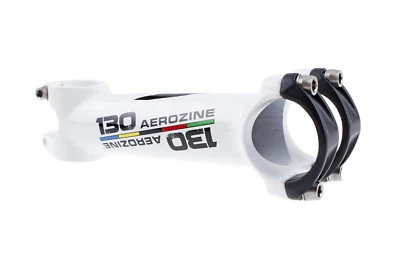 Aerozine XS7 Road MTB Cycling Bike AL7050 Stem w/Titanium bolts 6D 130mm White - Image 1 of 4