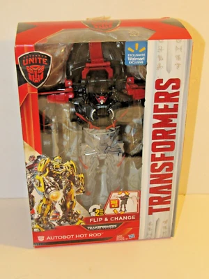 Transformers The Last Knight Flip & Change Autobot HOT ROD Walmart Exclusive NIP - Image 1 of 4