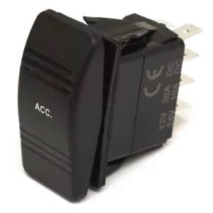 Boat On/Off/On Rocker Switch | Acc 8 Spade 12 Volt 20 Amp Lighted - Picture 1 of 3