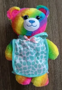 Build-A-Bear Workshop Rainbow Tie-Dye Neon Multi-Color 10" Plush Teddy Bear - Picture 1 of 5