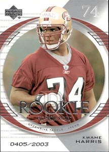 Kwame Harris - Rookie - 2003 Upper Deck Honor Roll - Numbered / 2003 #156 - Bild 1 von 2