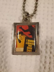 "I Married A Monster From Outer Space" Movie Poster Necklace, Silvertone - Picture 1 of 5
