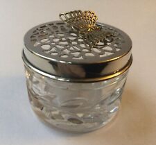 Solid Silver And Cut Glass Potpourri pot Hallmarked For London Harman Brothers.