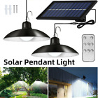 Double Head Solar Power Hanging Pendant 60 Led Light Garden Shed Lamp Outdoor Oz