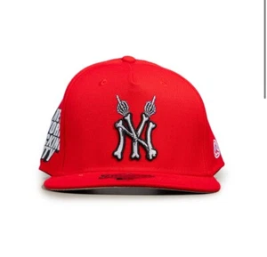 Twnty-Two New York Fvcking City Yankees Bones SnapBack Snap Back Red Rare - Picture 1 of 5