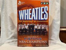 VINTAGE 2003-04 Detroit Pistons NBA Champions 18 Oz Wheaties Box, Ben Wallace!