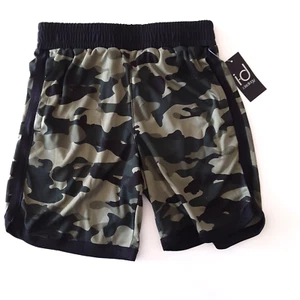 ID Ideology Boys Size S Camo Shorts Green Moss Black Elastic Drawstring Pockets - Picture 1 of 8