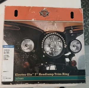 7" Headlight & 4.5" Passing Light Trim Rings for Harley Touring 61400-152A - Picture 1 of 5