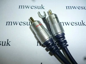 Technics SL1200 SL1210 Phono RCA Lead Cable + Earth Upgraded 1.5m Gold OFC - Picture 1 of 5