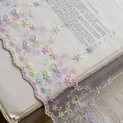 Lace Mesh Edging Bias Tape Trimming Embroidery for Lolita Dress Cloth Curtain - Image 1 of 4