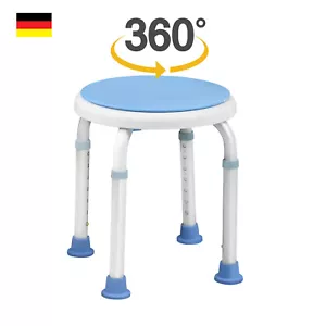 Duschstuhl 360° Drehbar Duschsitz Badestuhl Duschhocker 136kg Badhocker 7-Fach * - Bild 1 von 12