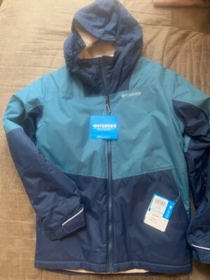 COLUMBIA YOUTH LARGE L OUTGROWN WATERPROOF HOODED JACKET OMNI-HEAT NEW NWT **$80 - Image 1 of 4