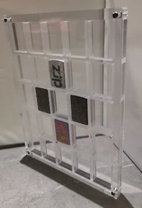 25 Grids Crystal Acrylic Display Case Protective Holder Stand Box Zippo Lighters - Picture 1 of 11
