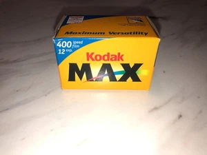NEW OLD STOCK Vintage Kodak Max 400 Camera Film 12 exp In Sealed Box - Picture 1 of 2
