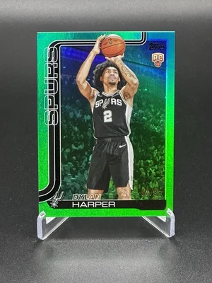 Dylan Harper RC Spurs Green Rainbow Foil /99 2025-26 Topps Series 1 Basketball  - Image 1 of 3