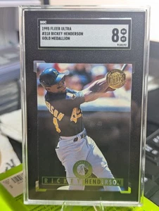 Fleer Ultra 1995 - Rickey Henderson #318 edición medallón de oro - Imagen 1 de 2