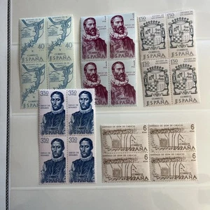 1968 Spain Sc. 1547-51 MNH Complete Set In Blocks Of 4 - Picture 1 of 1