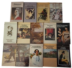 Vintage Lot 14 Bantam Classics Books Sister Carrie Hard Times Madame Bovary USED - Picture 1 of 13