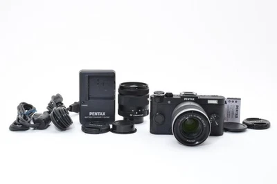Cámara PENTAX Q-S1 12,4 MP negra con 02 5-15 mm 06 15-45 2 lentes [Exc+++] #2661522A Foto 1 de 4