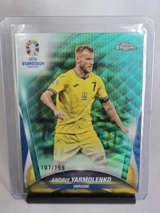 Topps Chrome UEFA Euro 2024 Andriy Yarmolenko Ukraine green Refractor #/199 - Bild 1 von 2