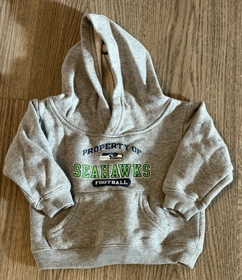 NFL Team Apparel Seattle Seahawks Gray Hoodie Sweatshirt Infant 18 Months NWOT - Image 1 of 4