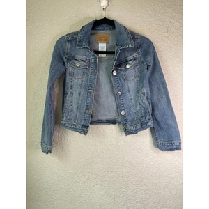 Levi's Denim Jacket Classic Fit Button Front Light Wash Kids Size 10-12 - Picture 1 of 3