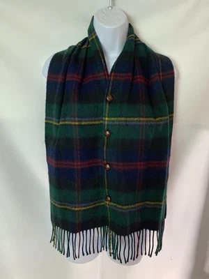 Lochcarron 100% Lambswool Plaid Tartan Made in Scotland Button Up Scarf / Vest - Image 1 of 3
