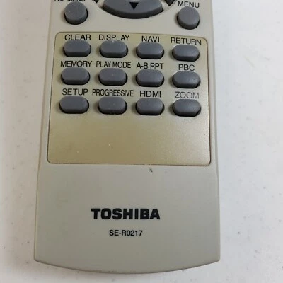 Mando a distancia para reproductor de DVD TOSHIBA SE-R0217 SD-K970, SD-6000, SD-K860, SD-4990SC Foto 1 de 4