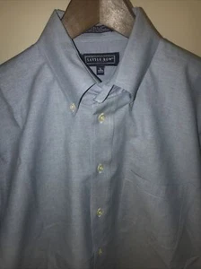 Savile Row Mens Blue Button Down Dress Shirt 16 32/33 - Picture 1 of 6