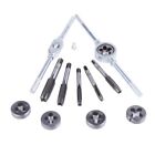 Thread Plugs with Adjustable Wrench Screw Tap Dies Tool Set -12 Pieces
