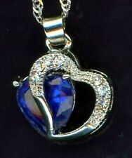 Leaf Infinity Love Heart Pendant Necklace Birthstone Crystal Jewelry Gifts 