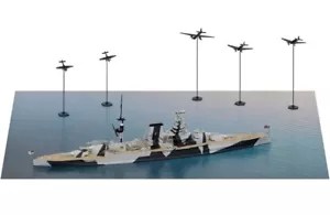Pit Road 1:700 Royal Navy Barham VS German Air Force Paper Base Plastic Model - Picture 1 of 5