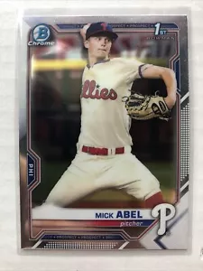 2021 Bowman Chrome Mick Abel Prospect (BCP-42) 1st Bowman - Picture 1 of 2