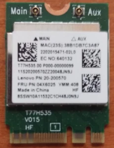04X6025 Lenovo IdeaPad Flex 2-15 WiFi Bluetooth Wireless Card - Picture 1 of 2