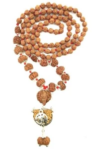 SIDDH SIDDHA MALA 1 TO 14 MUKHI RUDRAKSHA GAURI SHANKAR GANESH RUDRAKSH BEAD-LAB - Picture 1 of 3