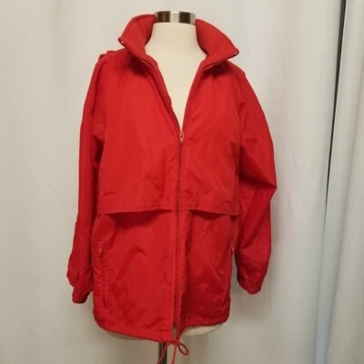 Chaqueta cortavientos/nieve/lluvia roja empaquetable Eddie Bauer vintage años 80 Foto 1 de 4