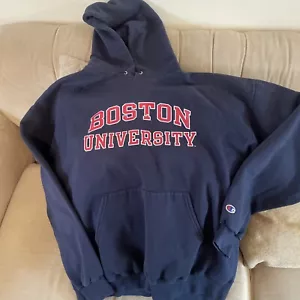 Champion Boston University Navy hoodie size XL - Picture 1 of 7