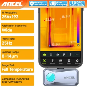 ANCEL IR101 Pro-Grade Thermal Camera Imaging for IOS Phones USB 256X192 IR - Picture 1 of 18