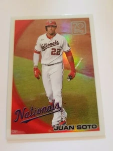 Topps 2021 Series 1 - 'Juan Soto - Nationals' - Chrome - 70th Anniversary Card - Bild 1 von 2