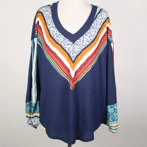 Lovely Melody Top da donna con polsini in maglia waffle chevron - Foto 1 di 6
