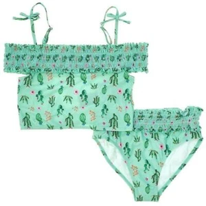 JANTZEN Girls 10 Cactus Off The Shoulder 2-Pc Bikini Swim Set NWT - Picture 1 of 1