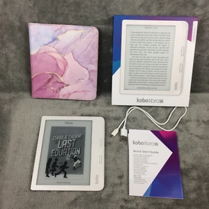 Kobo Libra 2 N418 eReader with Case Bundle 32GB 7in Waterproof White eInk Carta - Picture 1 of 17