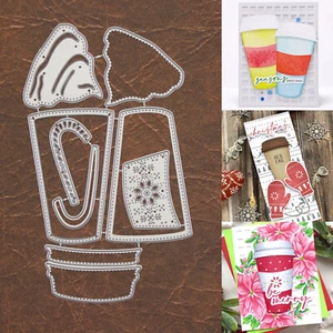 Coffee Cup to Go Stitched Confetti Shaker Cutting & Embossing Dies – Winter + - Picture 1 of 6