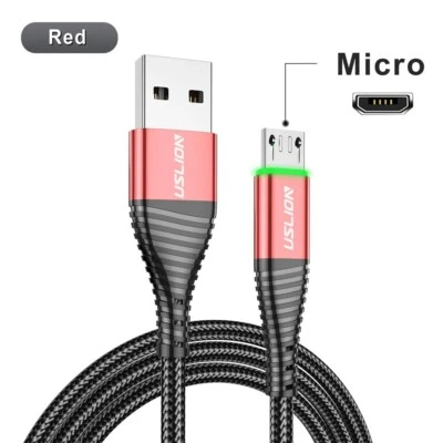 LED 3A Type C Cable Micro USB Fast Charging Cord Wire For Samsung S23 - Image 1 of 4